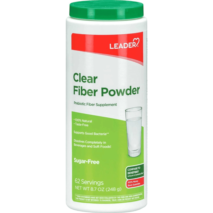 Suplemento de fibra prebiótica en polvo Leader Clear - 8,6 oz