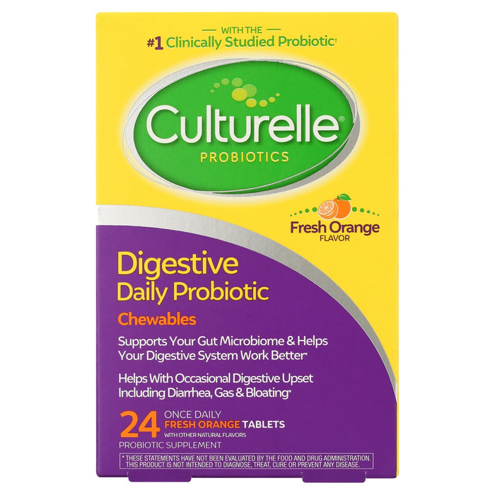 Culturelle Digestive Health Daily Probiotic Orange Chewables - 24 Ct