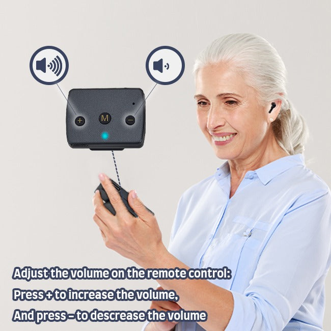 Mimitakara Bluetooth Rechargeable TWS goodHearing T3 Hearing Aid with Transmitter