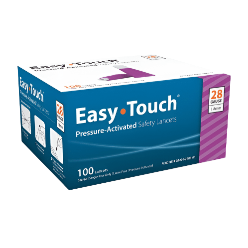 EasyTouch Pressure Activated Safety Lancets 28G - 100 Ct