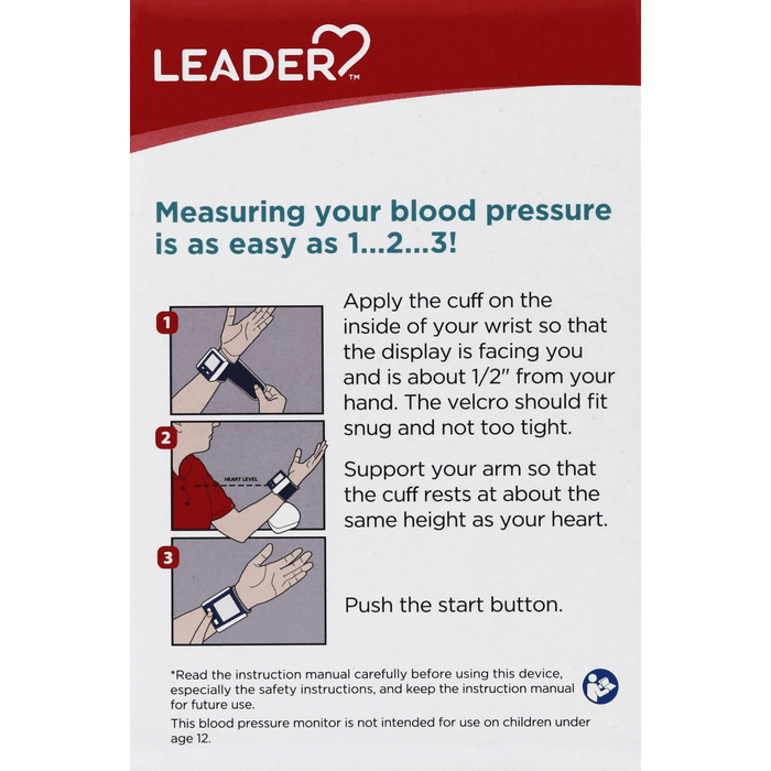 Leader Deluxe Automatic Wrist Blood Pressure Monitor