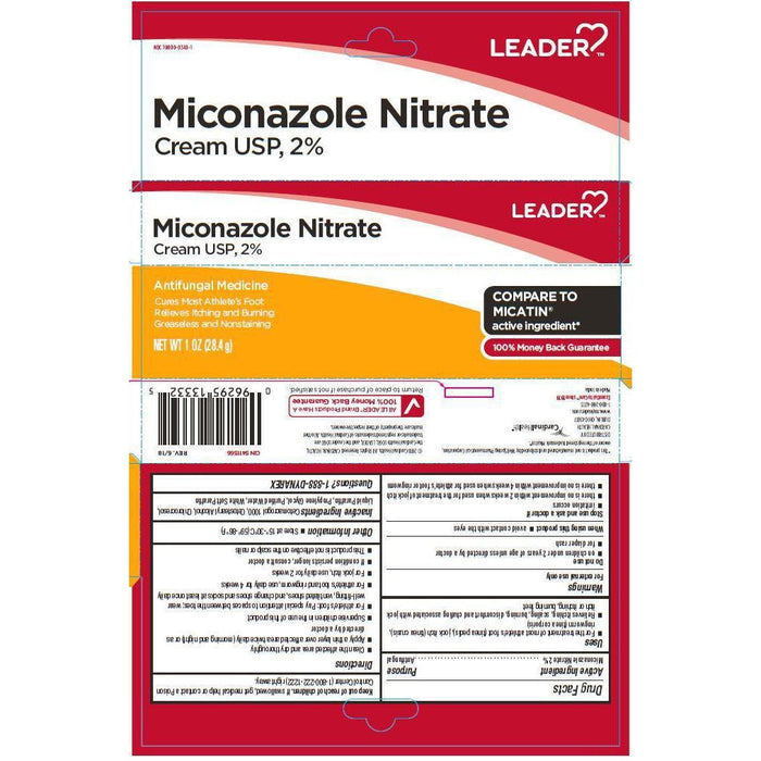 Leader Miconazole Nitrate 2% Antifungal Cream - 1 oz