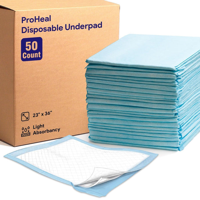ProHeal Light Absorbent Underpads - 23" x 36" - Shop Home Med