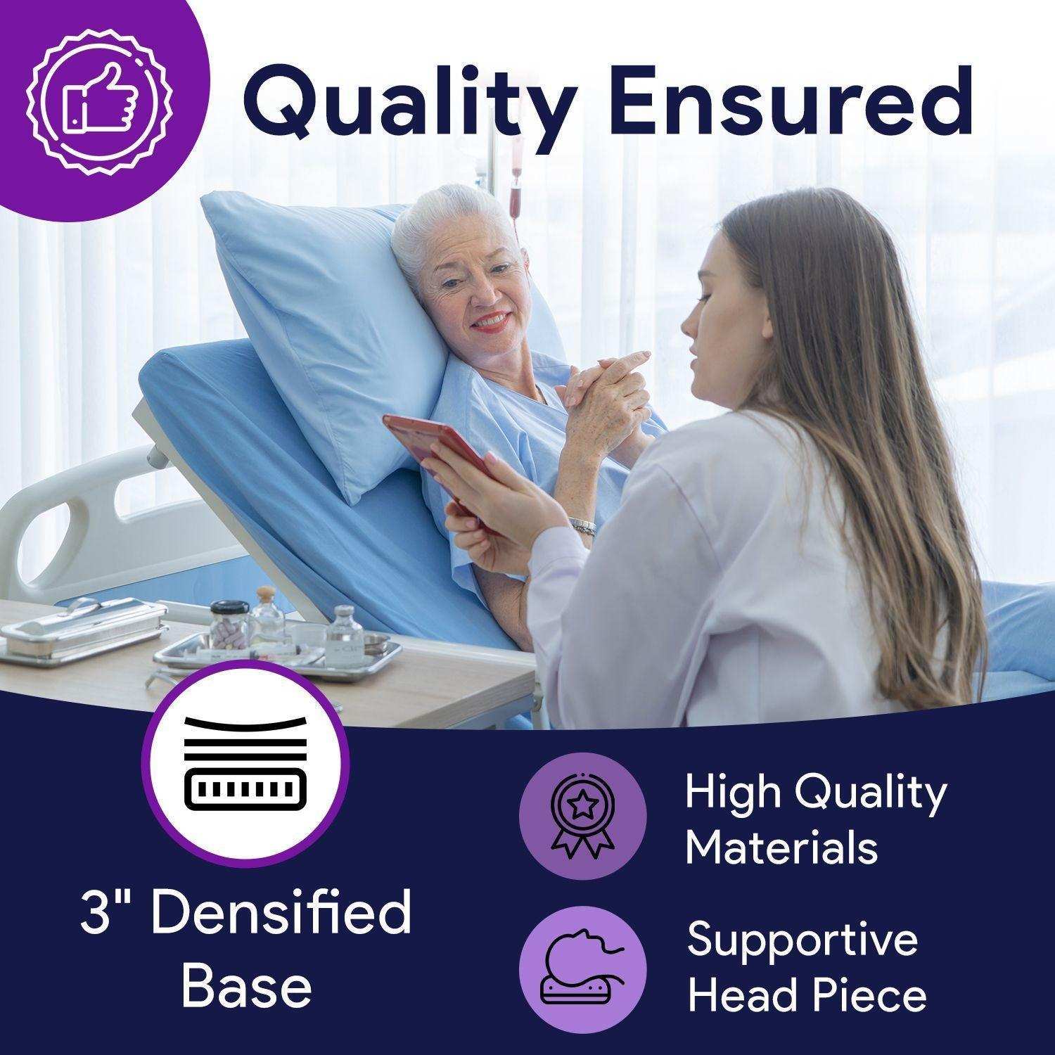 Low Air Loss Alternating Pressure Mattress, Digital, 3" Fiber Base, 36"x80"x8" - Shop Home Med