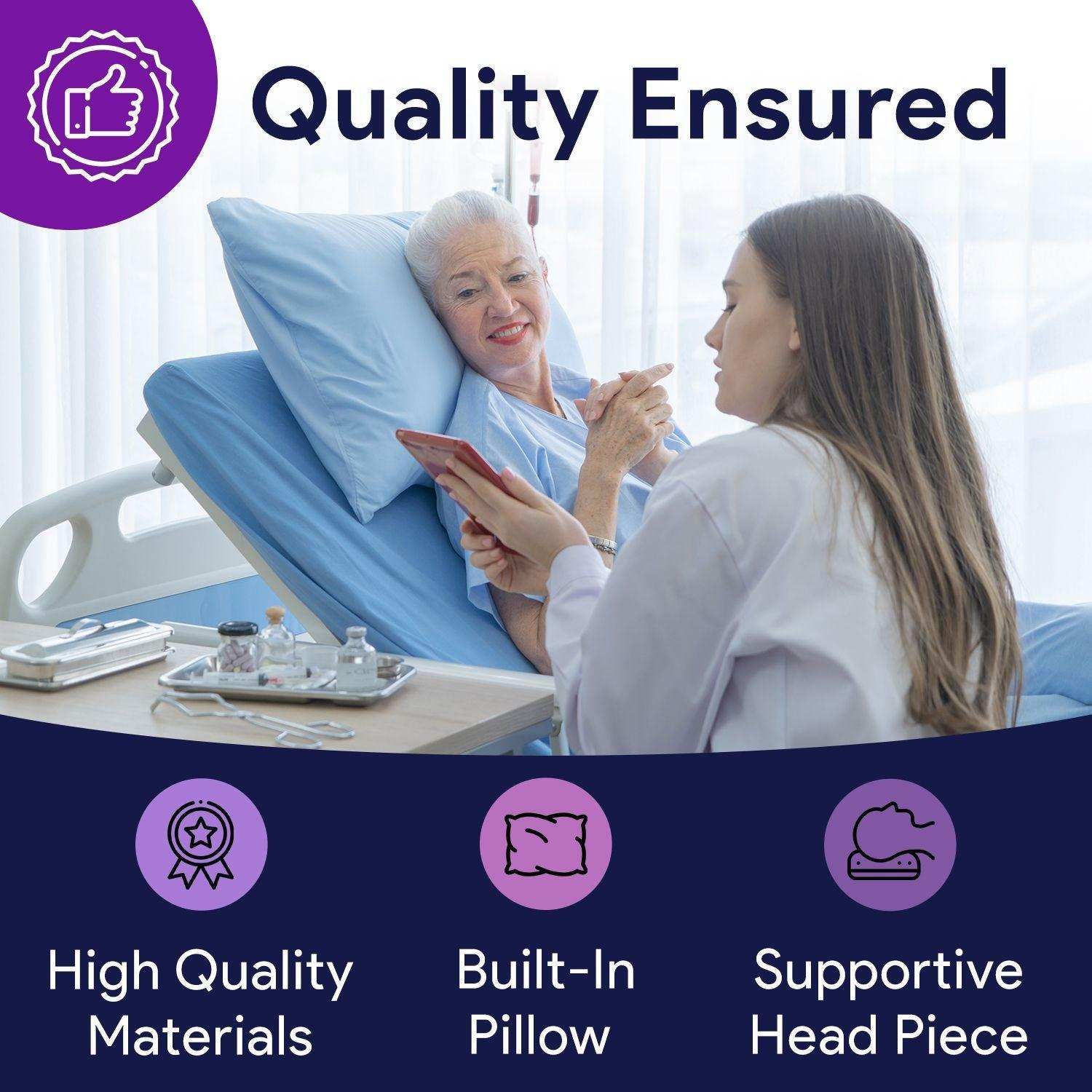 Low Air Loss Alternating Pressure Mattress With Rails - 36"x80"x8/11" - Shop Home Med