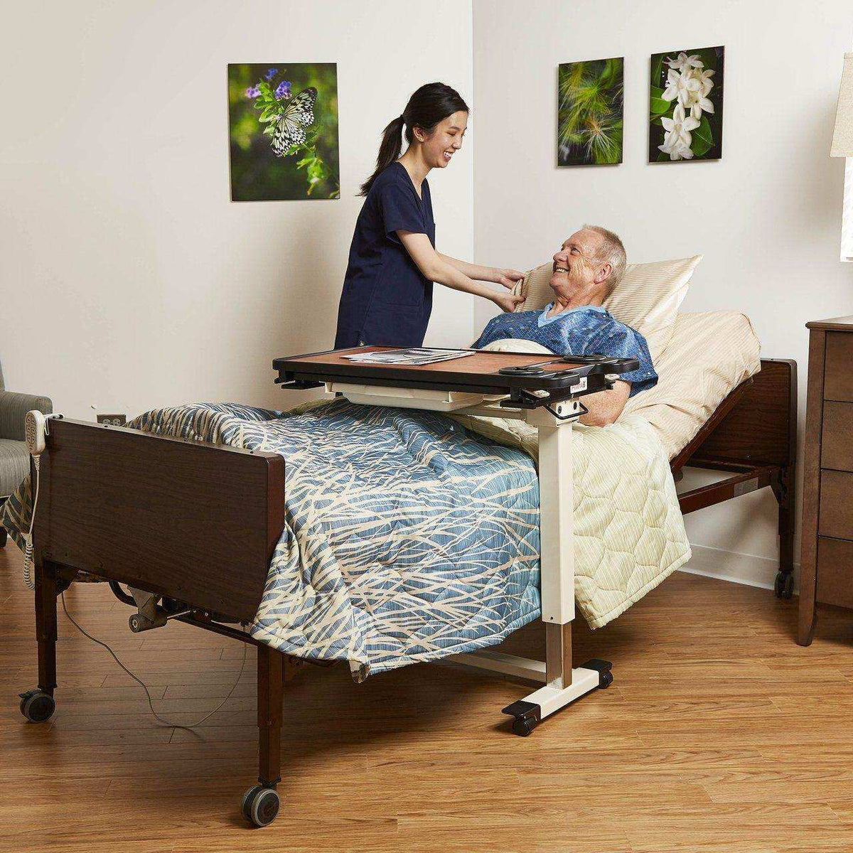 MedaCure Full Electric Hospital Bed with Mattress and Rail MedaCure Full Electric Hospital Bed with Mattress and Rail