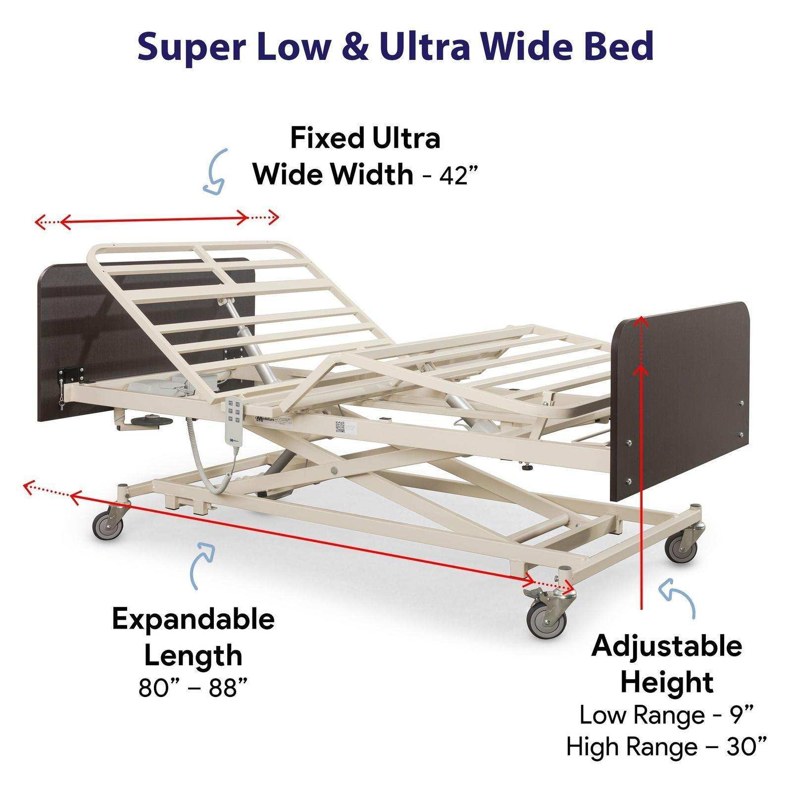 Medacure Low Adjustable Electric Hospital Bed - Shop Home Med