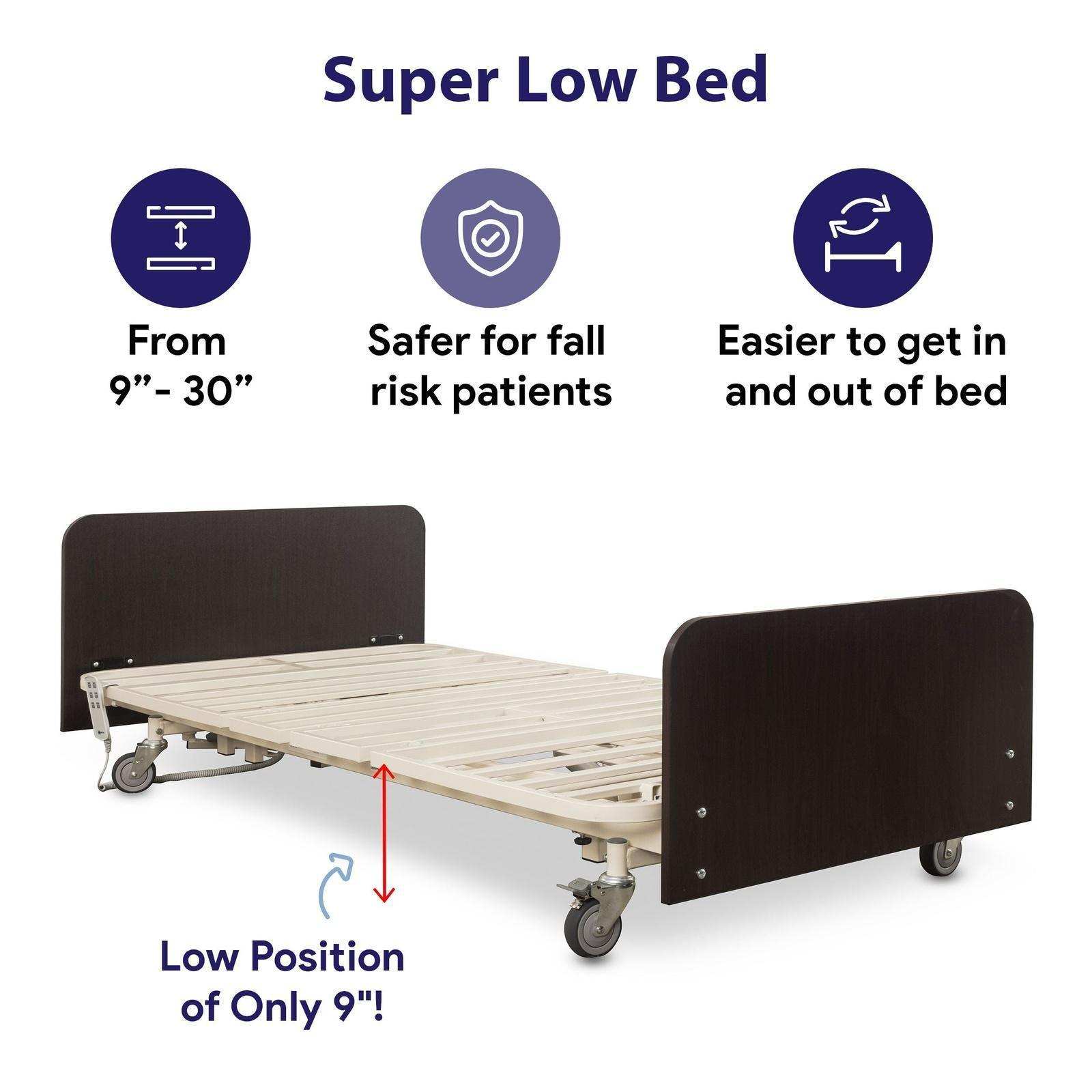 Medacure Low Adjustable Electric Hospital Bed - Shop Home Med
