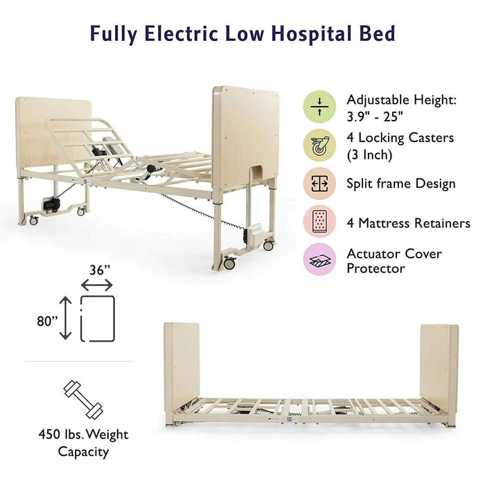 Medacure Super Low Full Electric Hospital Bed - Shop Home Med