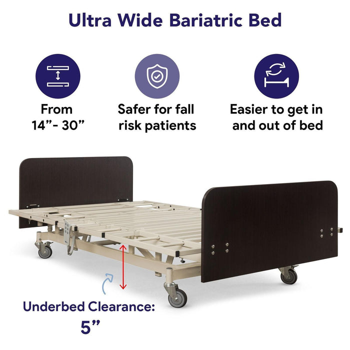 Medacure Ultra Wide Adjustable Electric Hospital Bed - Shop Home Med