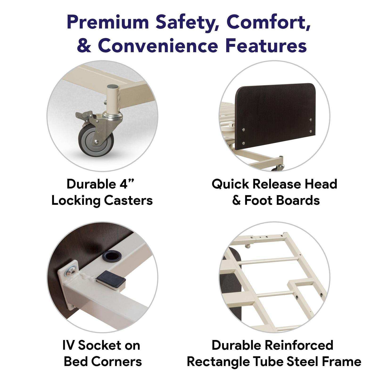 Medacure Ultra Wide Adjustable Electric Hospital Bed - Shop Home Med