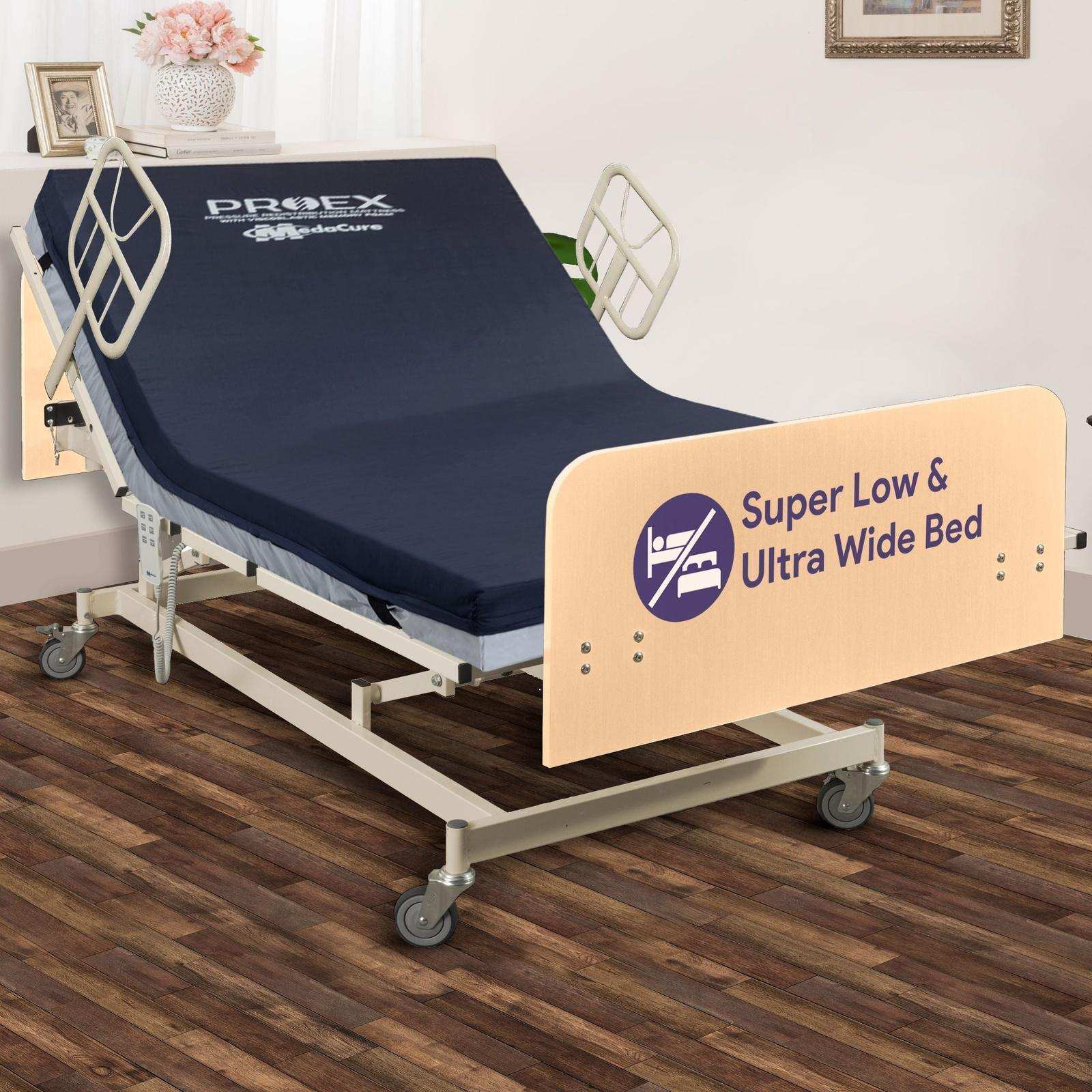 Medacure Ultra Wide Adjustable Electric Hospital Bed - Shop Home Med