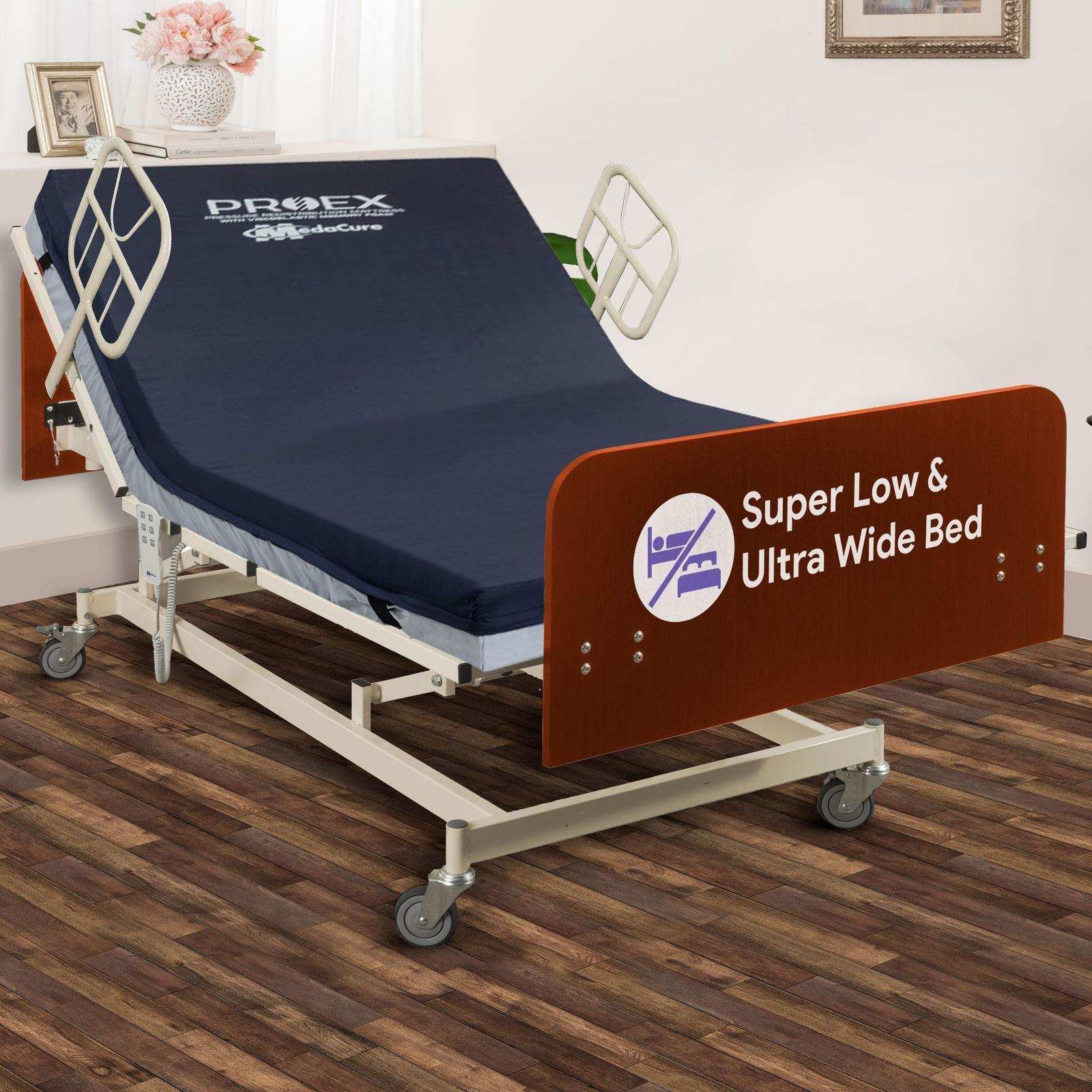 Medacure Ultra Wide Adjustable Electric Hospital Bed - Shop Home Med