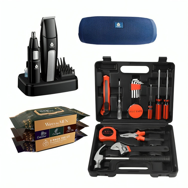 Paquete de regalo esencial para hombres de Pursonic: soluciones prácticas, edición Pursonic y Mario Lopez.