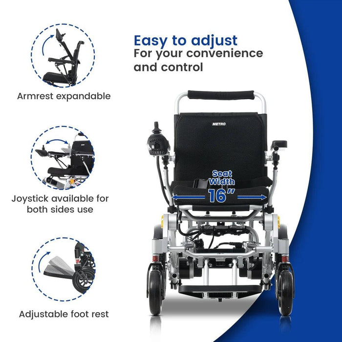 Metro Mobility Itravel Plus Series Portable Electric Wheelchair - Shop Home Med