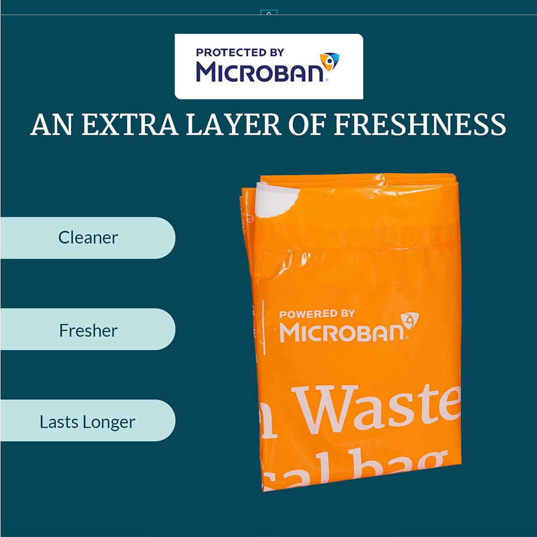 Cleanwaste Sani-Bag+ Medical Grade Commode Liners with Microban