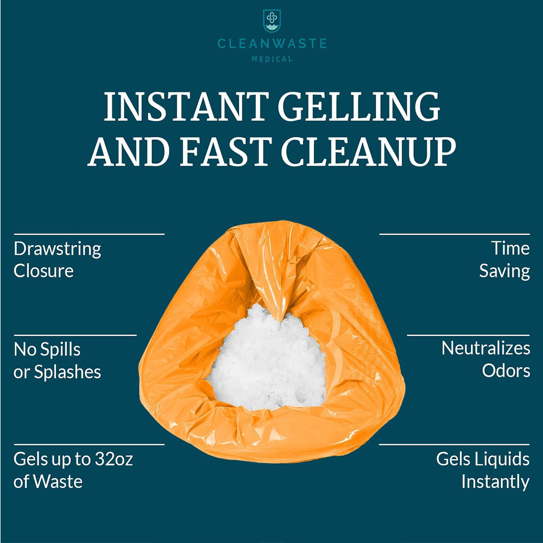 Bolsas para inodoro de grado médico Cleanwaste Sani-Bag+ con Microban