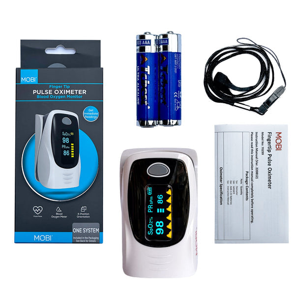 Mobi Smart Finger Tip Pulse Oximeter Blood Oxygen Monitor