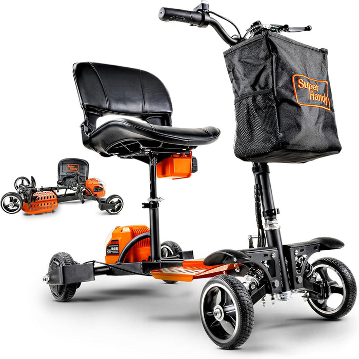 SuperHandy 4-Wheels Passport Pro Mobility Scooter Mobility Scooter - Foldable 48V Li-Ion Battery 330lbs Load