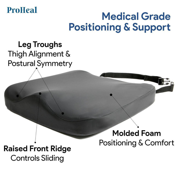 Proheal Gel-infused Foam Wheelchair Seat Cushion With Coccyx