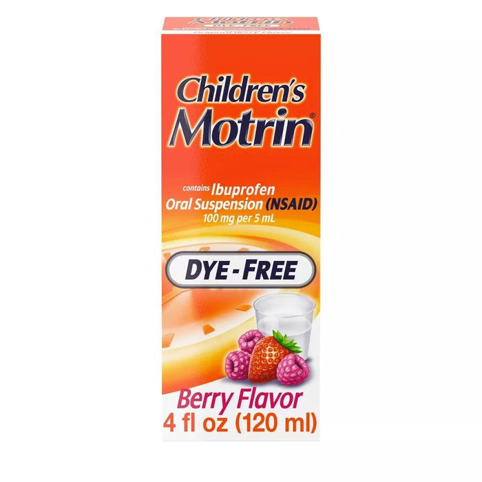 Motrin Children's Original Berry Flavor Dye-Free - 4 fl oz. - Shop Home Med