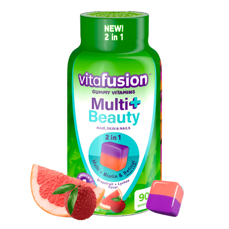 Gomitas multivitamínicas Vitafusion Multi+ Beauty de pomelo y lichi 