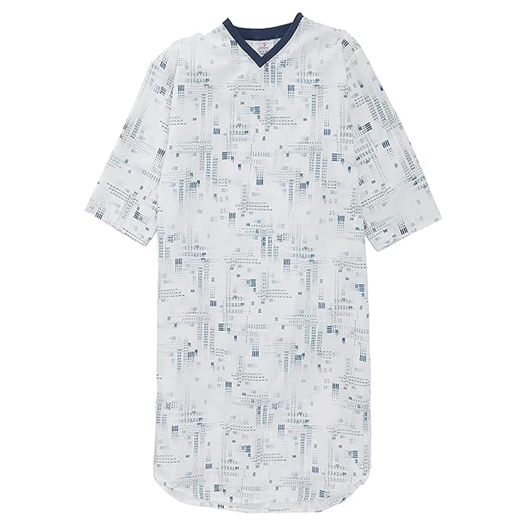 Silverts Men's Adaptive Poly-Cotton Open Back Hospital Gown