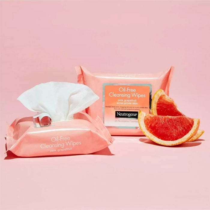 Neutrogena Pink Grapefruit Oil-Free Cleansing Wipes - 25 ct. - Shop Home Med