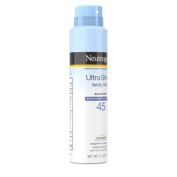 Neutrogena Ultra Sheer Lightweight Sunscreen Body Mist Spray SPF 45 - 5oz - Shop Home Med