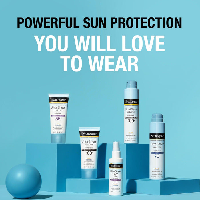 Neutrogena Ultra Sheer Lightweight Sunscreen Body Mist Spray SPF 70 - 5oz - Shop Home Med