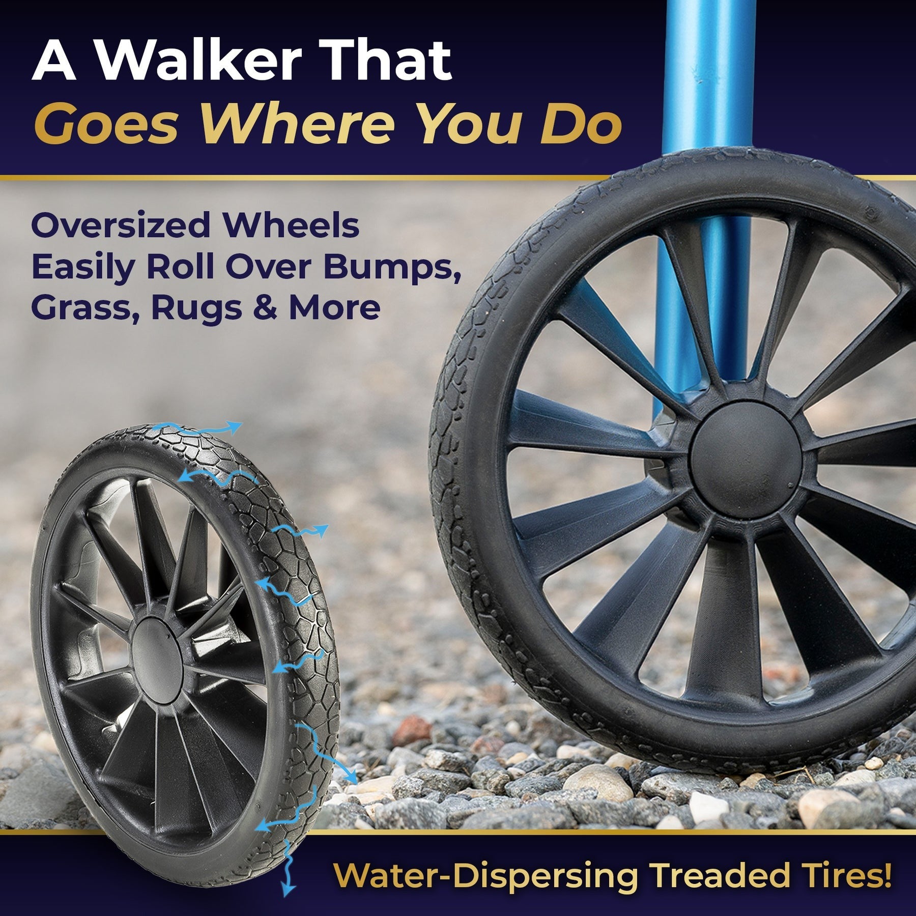 MD by Drive Air-Go Easy Grip Walker