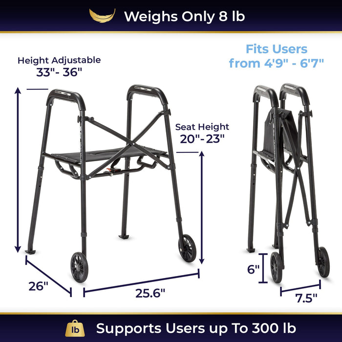 MD by Drive Air-Go Easy Grip Walker