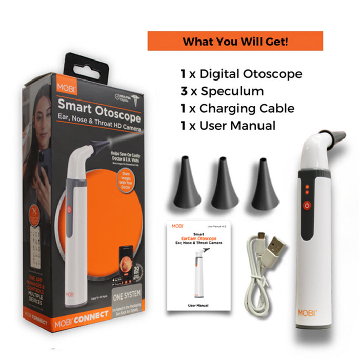 Mobi Smart Ear Nose and Throat Otoscope HD Camera