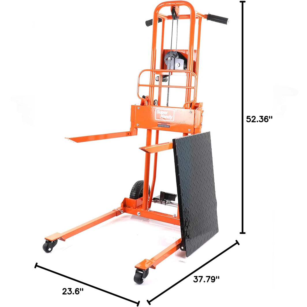 SuperHandy Material Lift Stacker & Pallet Dolly - 330Lb Max Weight 40" Lift
