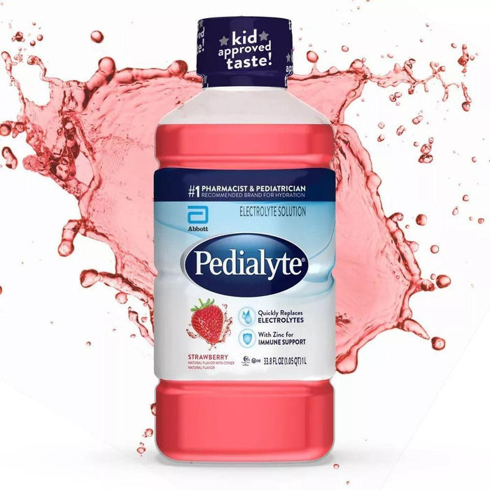 Pedialyte Electrolyte Solution -Strawberry/Lemon - 33.8 fl oz - Shop Home Med