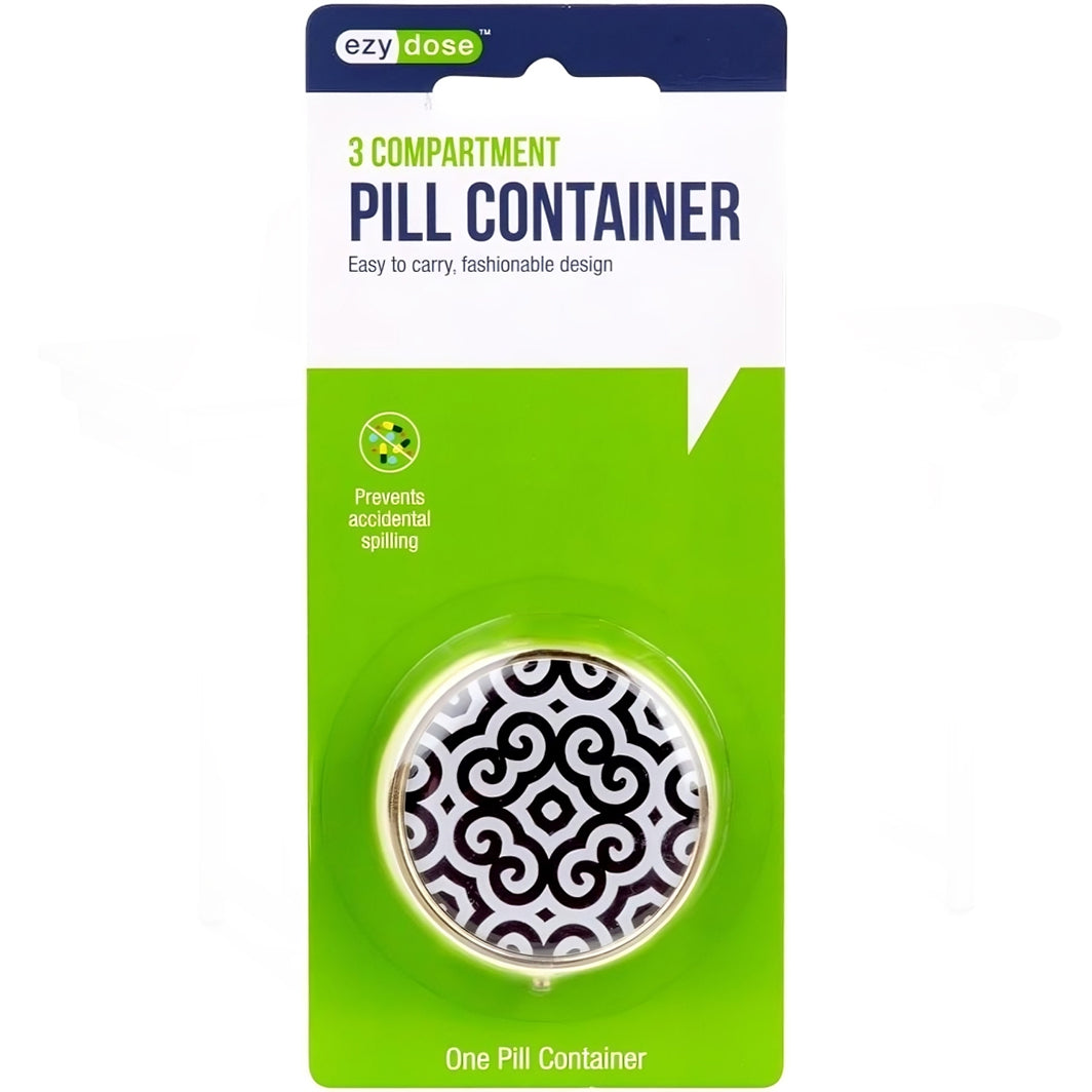 Ezy Dose Fashion Pill Case Round