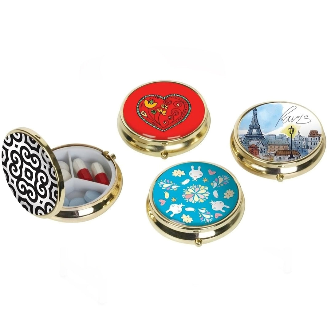 Ezy Dose Fashion Pill Case Round
