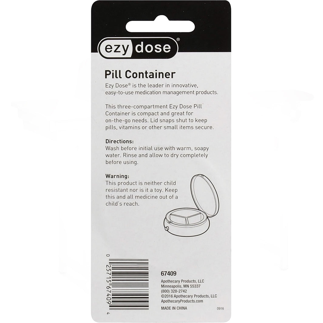 Ezy Dose Fashion Pill Case Round