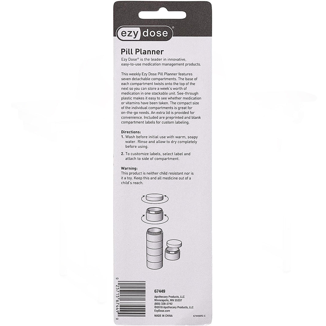 Estuche recordatorio de pastillas apilable Ezy Dose de 7 días 