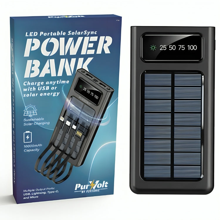 Banco de energía portátil Pursonic LED Solarsync