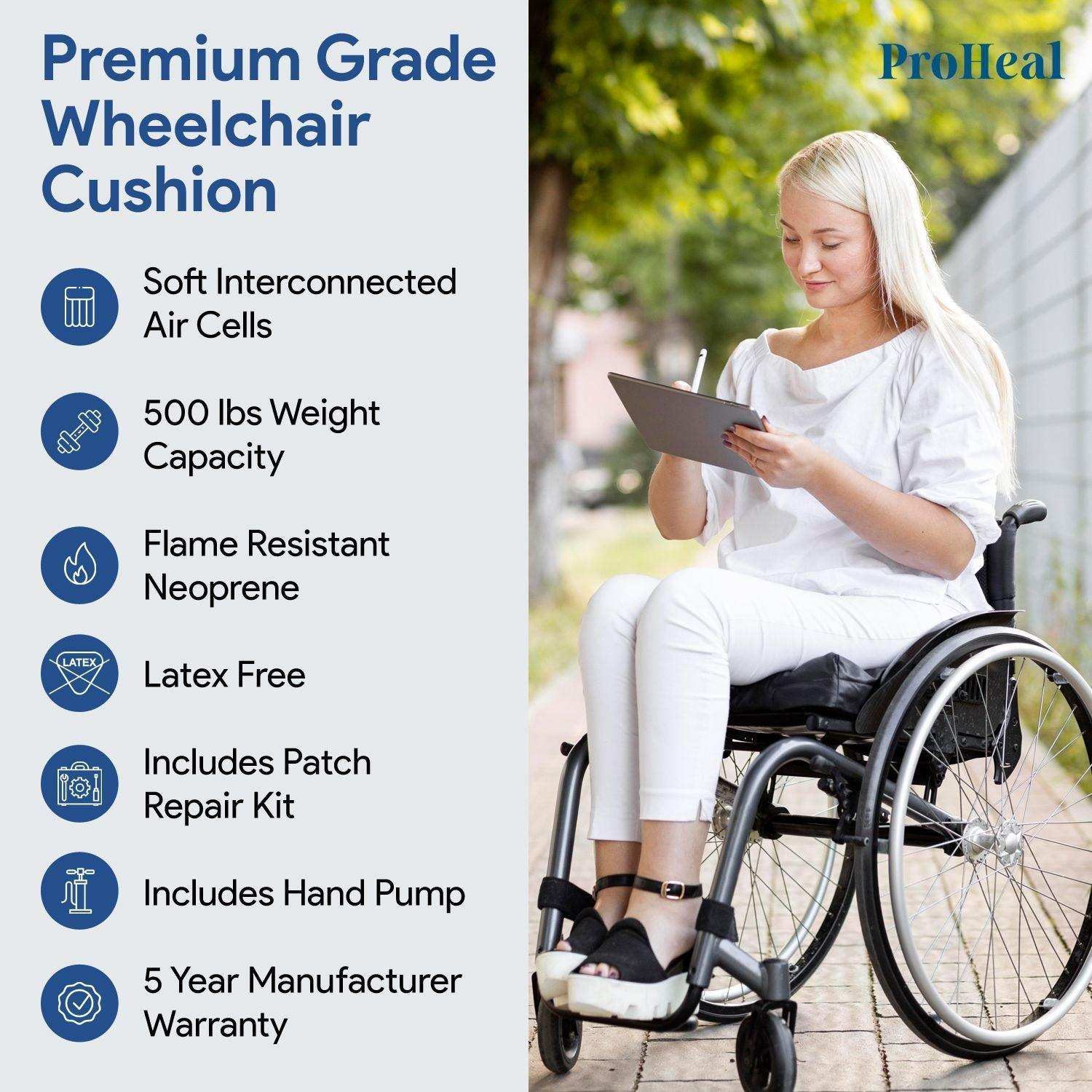 ProHeal Pressure Redistribution Wheelchair Air Cushion - Shop Home Med