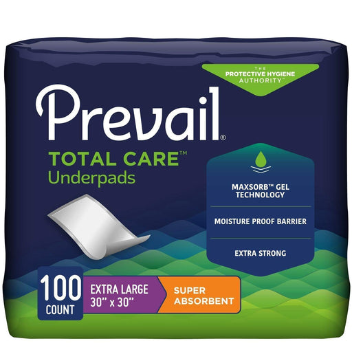 Prevail Underpads Total Care Super Absorbency - 30" x 30" - Shop Home Med