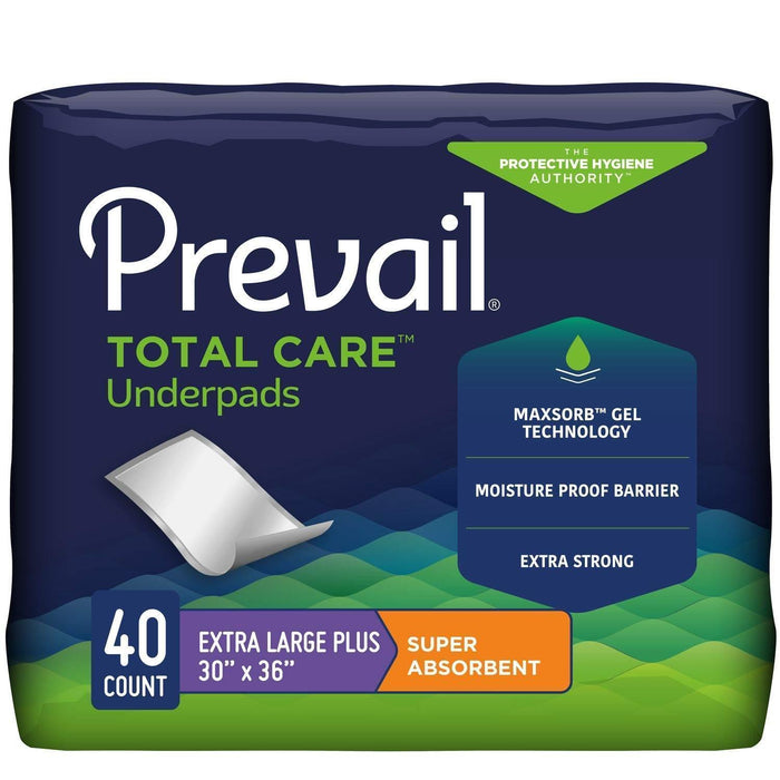 Prevail Underpads Total Care Super Absorbent – X-Large Plus 30" x 36" - Shop Home Med