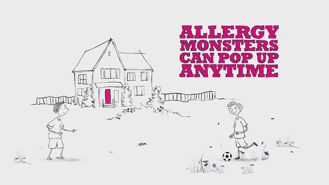 Load video: Benadryl Childrens Allergy Chewables Grape 20 Tablets