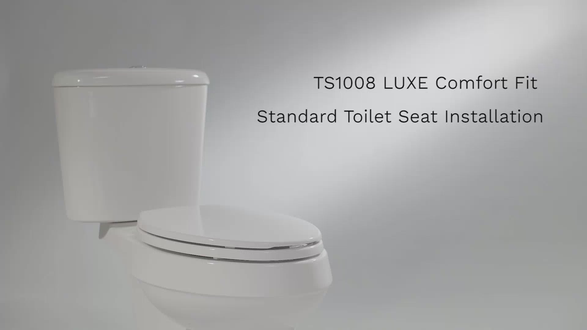 Load video: LUXE Comfort Fit Toilet Seat