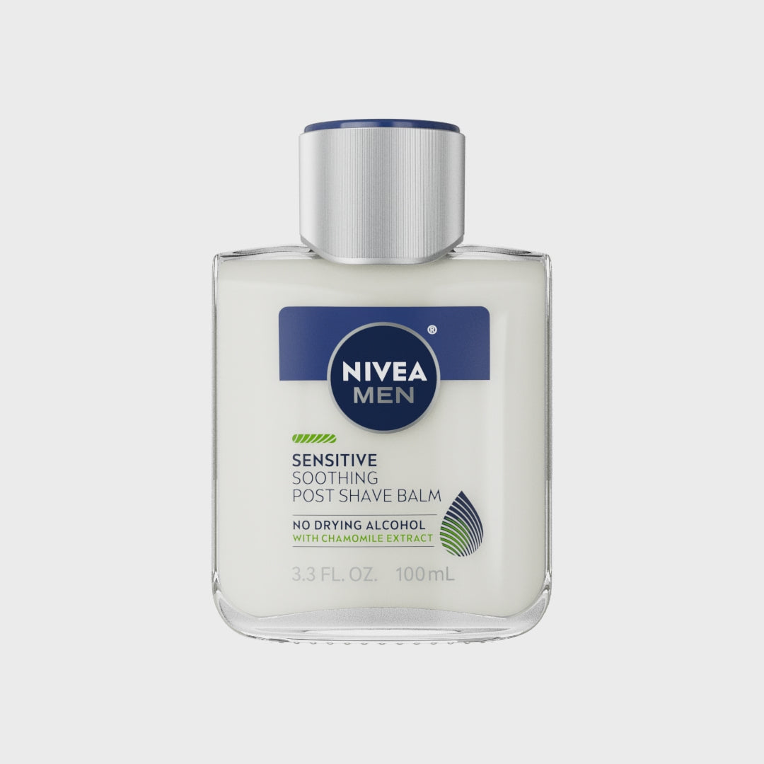 Load video: Nivea Shave Gel &amp; Post Shave Balm for Sensitive Skin