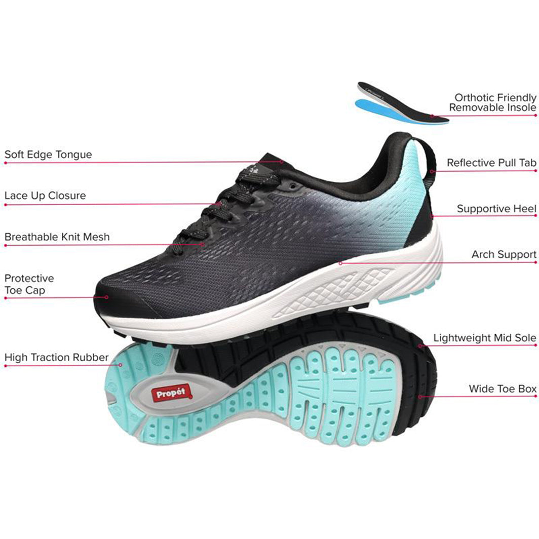 Propet Footwear One Evolve Women's Double Depth Athletic Sneaker Diabetic and Orthotic Friendly