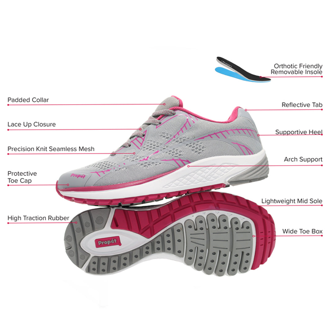 Zapatillas deportivas Propet Footwear One LT para mujer, aptas para diabéticos y ortopédicos