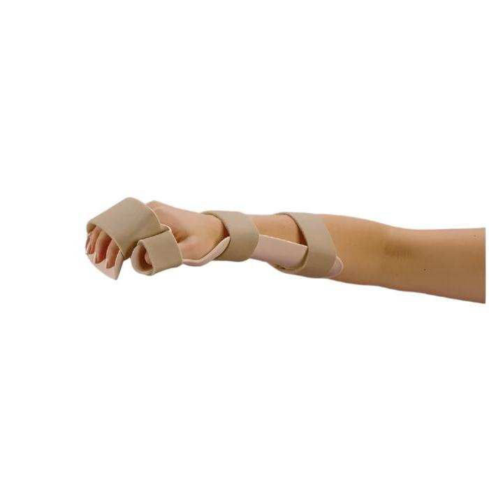Pre-formed Resting Pan Mitt Splint with Strapping