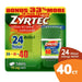 Zyrtec 24 Hour Allergy Relief Tablets - Cetirizine HCl - 30 + 10 Ct - Shop Home Med